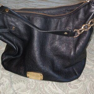Black Leather Michael Kors Handbag